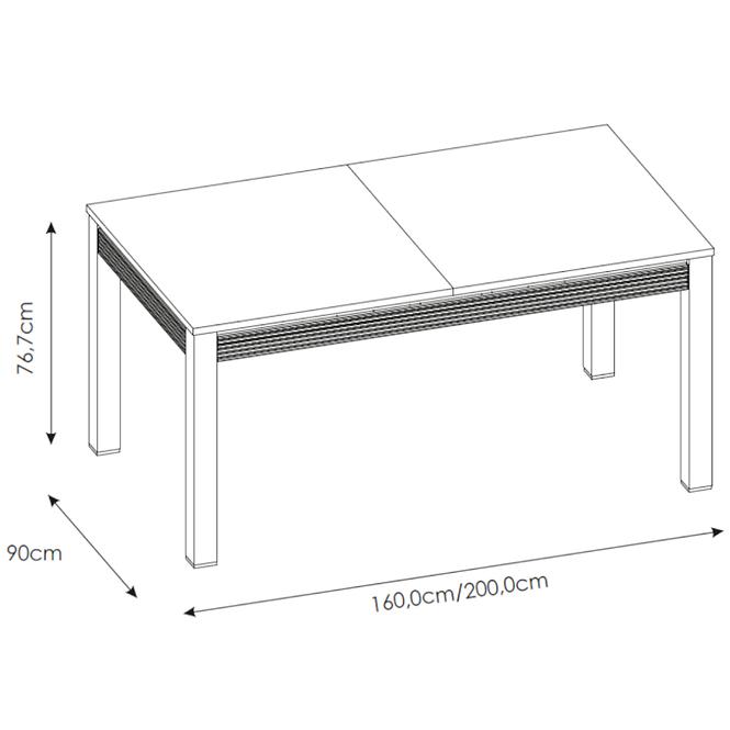 Rozkladací stôl Sevilla typ 75  160/200x90cm nórská borovica