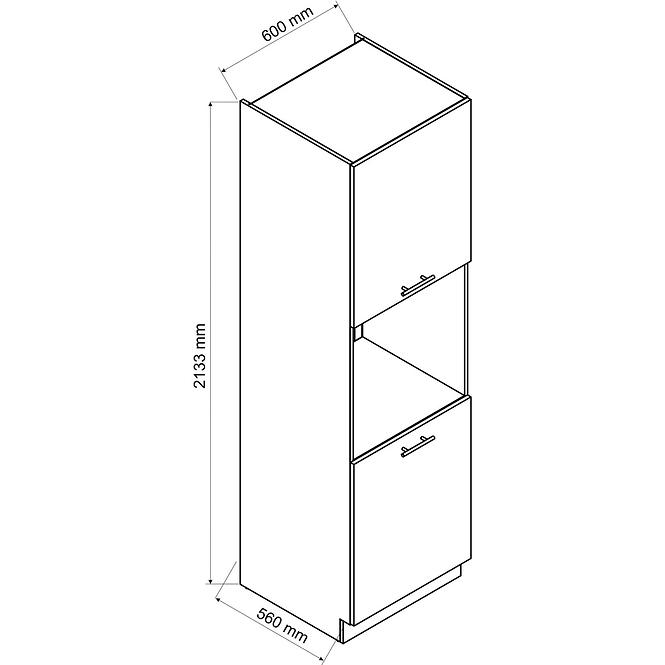 Kuchynská skrinka Vita D60PK 2133 PL Biely lesk