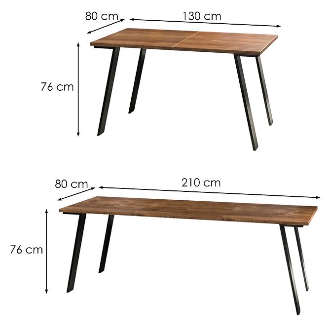 Rozkladací stôl Liwia 130/210x80cm210 Dub Striling