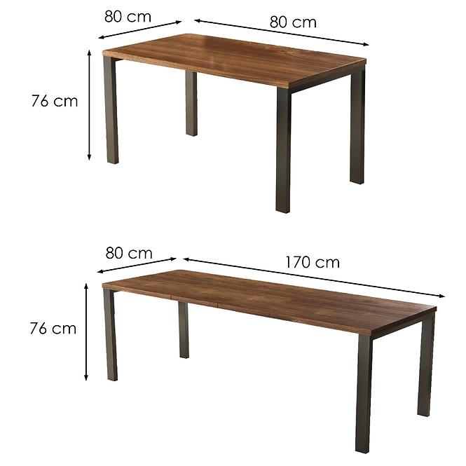 Rozkladací stôl Garant 80/170x80cm Dub Stirling
