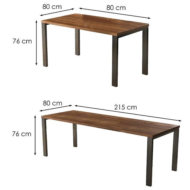 Rozkladací stôl Garant 80/215x80cm Dub Stirling