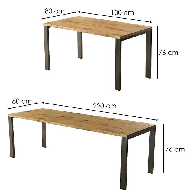 Rozkladací stôl Garant 130/220x80cm  Dub Artisan