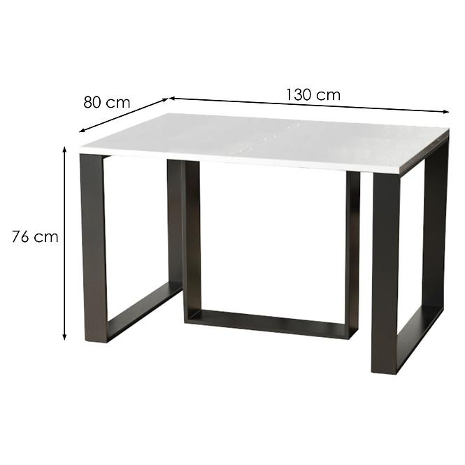 Rozkladací stôl Borys 130/210x80cm biely lesk