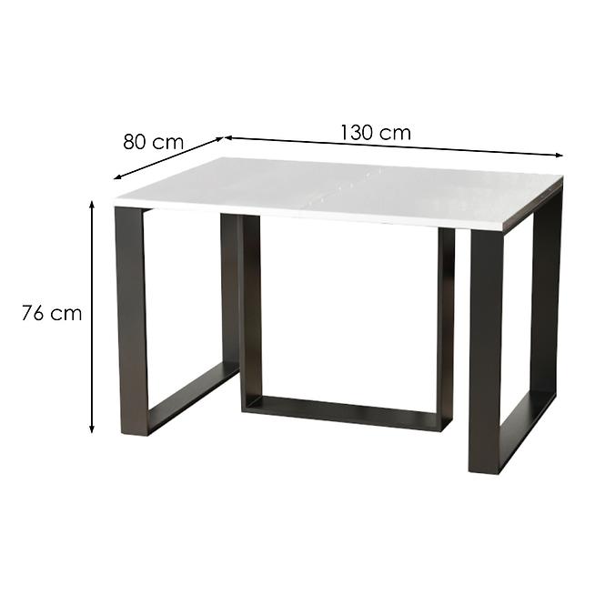 Rozkladací stôl Borys 130/290x80cm biely lesk
