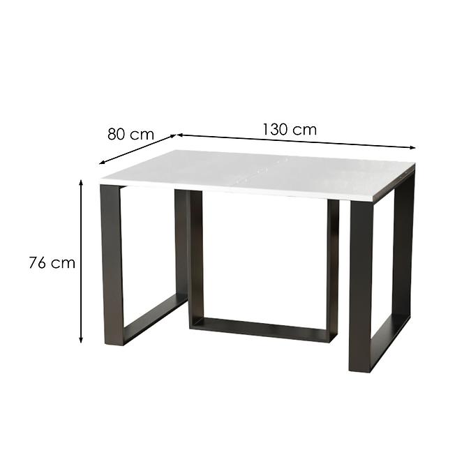 Rozkladací stôl Borys 130/330x80cm biely lesk