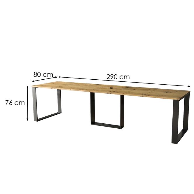 Rozkladací stôl Borys 130/290x80cm Dub Artisan