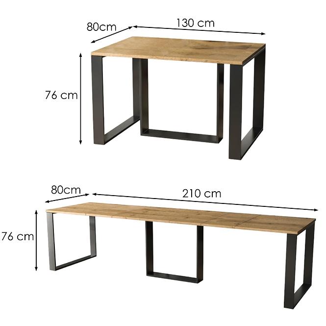 Rozkladací stôl Borys 130/210x80cm Dub Wotan