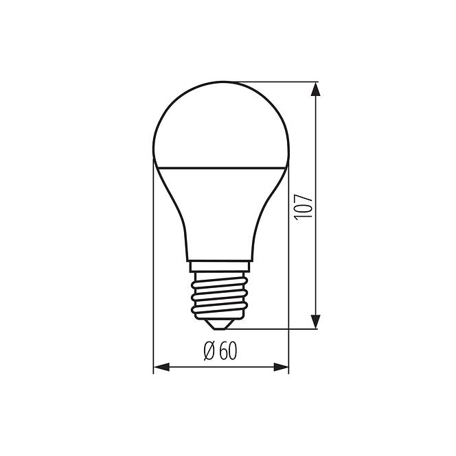 Žiarovka Led KB A60 E27 8W 3000K 30604