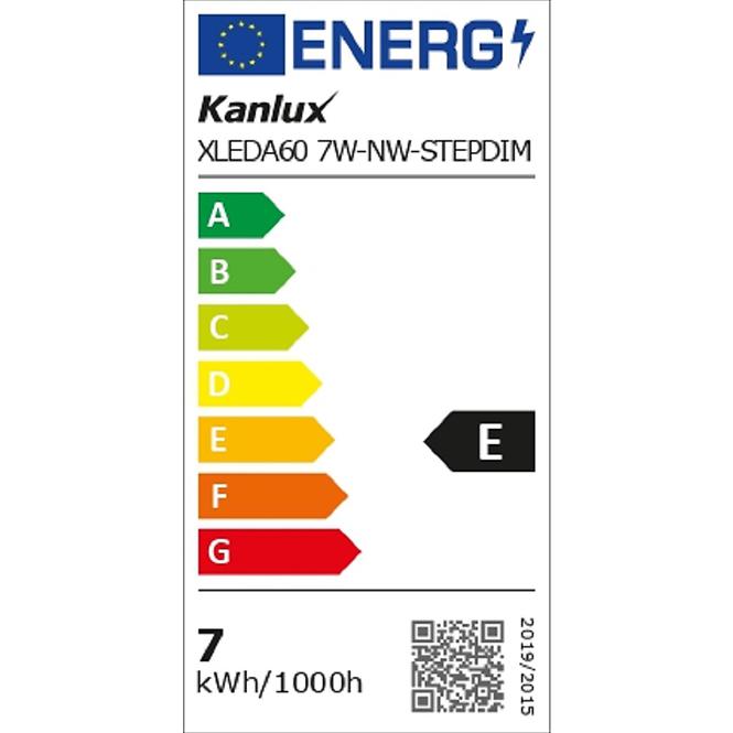 Žiarovka FILAMENT XLED A60 E27 7W NW STEPDIM