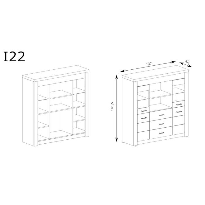 Vitrína Indianapolis I22 Jasan svetlý