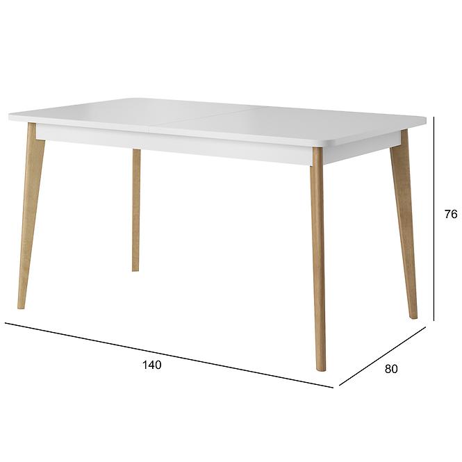 Rozkladací stôl Primo PST 140/180x80cm dub riviera/biely