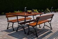 Záhradná súprava Královská 1, 1 stôl + 2 lavice bez podrúčok, cyprus