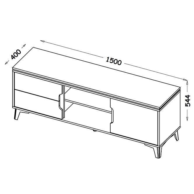 TV stolík Gappa GA8 horský popol/freska