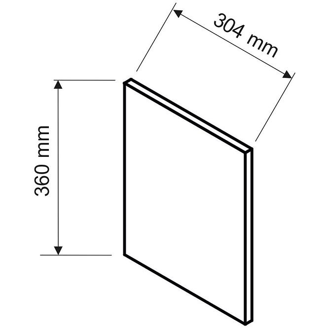 Panel bočný Irma 360x304 zelená Mat