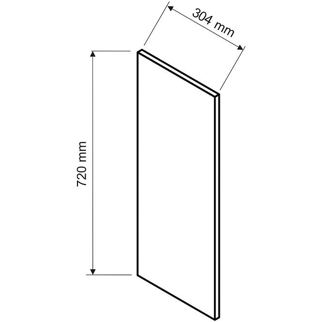 Panel bočný Irma 720x304 zelená Mat