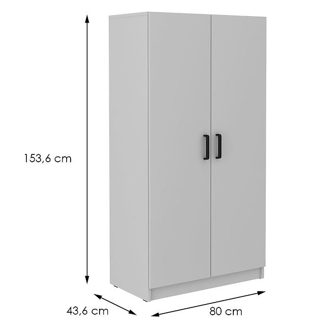 Skriňa 2f Malta Svetlo šedá  Typ 108