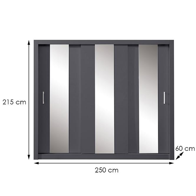 Skriňa Duca dc1 antracyt 250