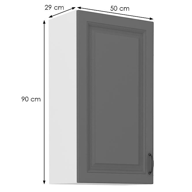 Kuchynská skrinka Stilo dustgrey/biely 50g/90 1f