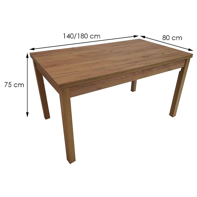 Rozkladací stôl ST874 140/180x80cm Dub Wotan