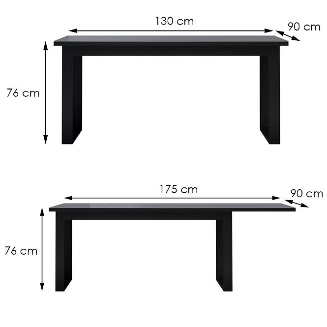 Rozkladací stôl Helio 92 170/220x90cm sivá