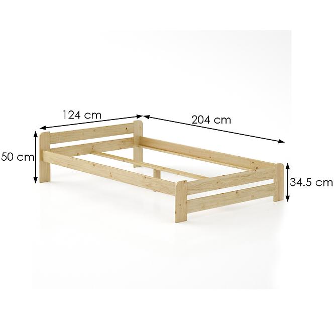 Posteľ borovica LK099–120x200 surová