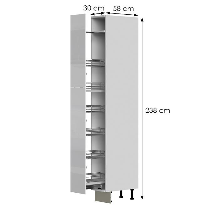 Kuchynská skrinka Infinity K23-30-1KZ/5 Crystal White