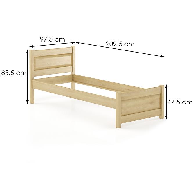 Posteľ buková LK120–90x200 surová