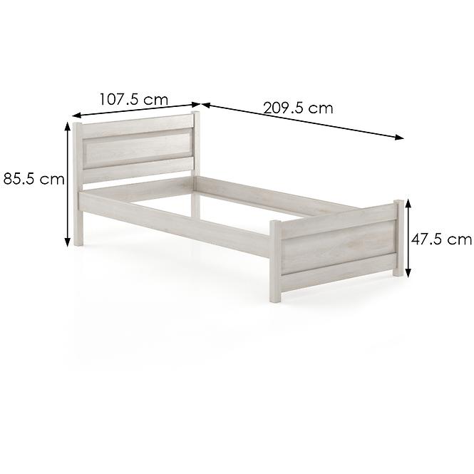 Posteľ buková LK120–100x200 grey