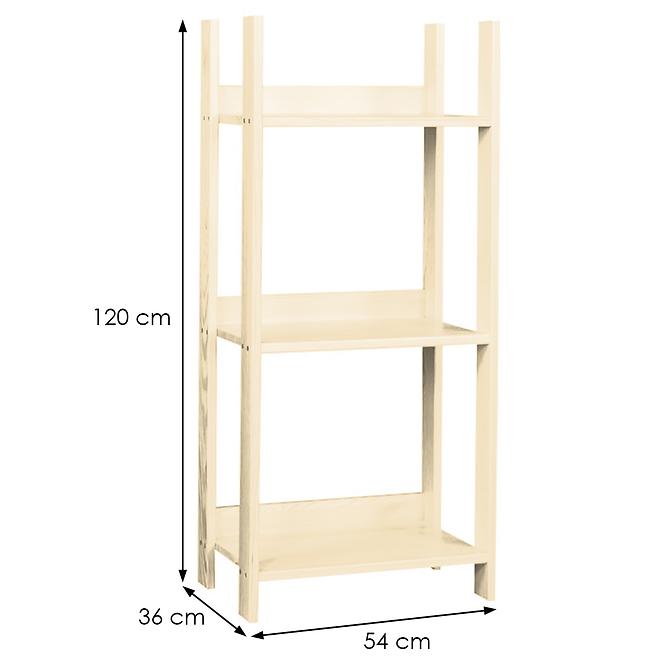 Regál eko nízky 120 borovica surová