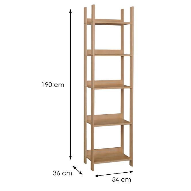 Regál eko vysoký 190 borovica morená dąb