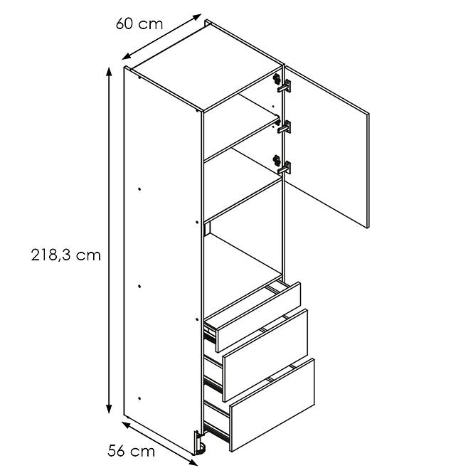 Kuchynská Skrinka Goya D 60 PK MV S/3 /2183