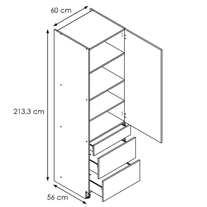Kuchynská Skrinka Goya D 60 S/3 SŁ/2133 P/L