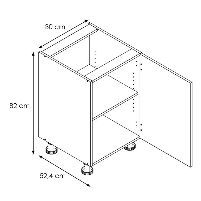 Kuchynská Skrinka Goya D 30 P/L