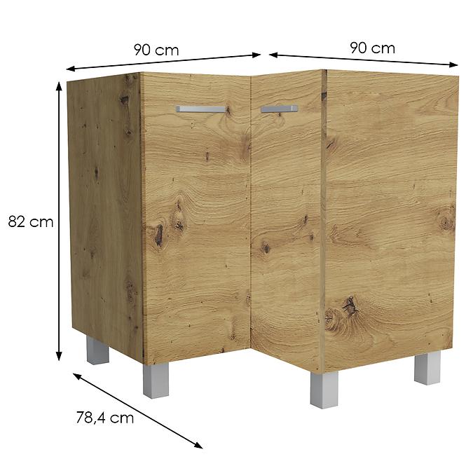 Kuchynská skrinka Lucjan 90/90 DN artisan