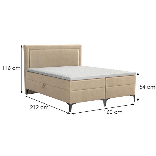 Posteľ Tempe Box Spring 160x200 Manila 02