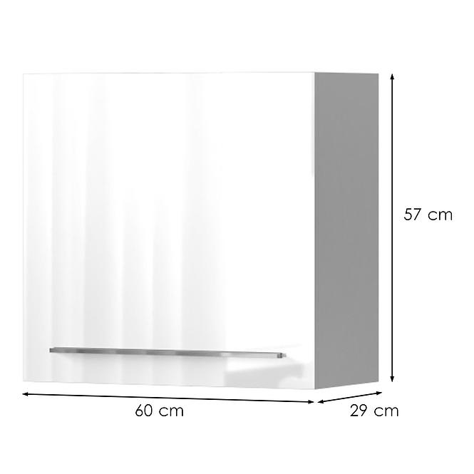 Závesná skrinka Piano VK60-1K/PN-70/KA/70 lakované crystal white