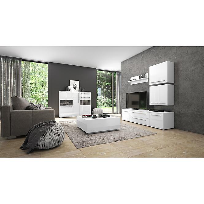 Závesná skrinka Piano VK60-1KS/PN-70/KA/70 lakované crystal white