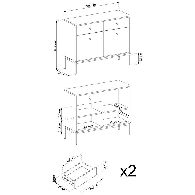 Komoda Mono mksz104 béžový