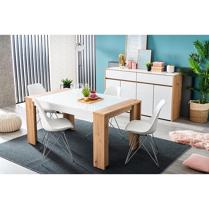 Stôl Molise artisan/biely 11008226