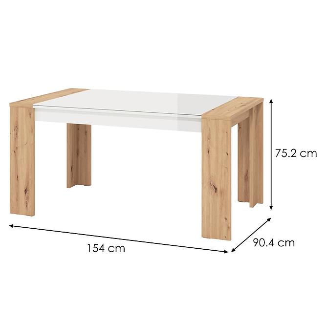 Stôl Molise artisan/biely 11008226