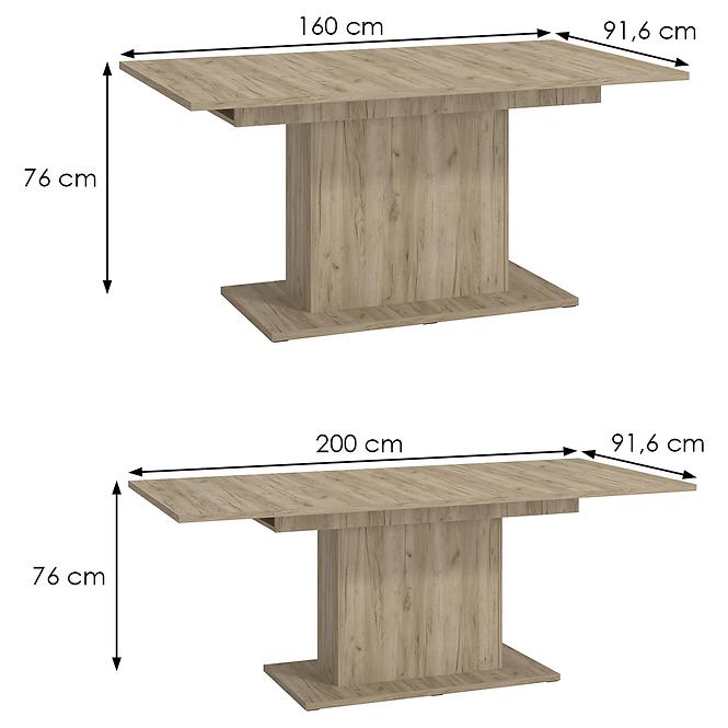 Stôl Sabrina šedá dub 11011205
