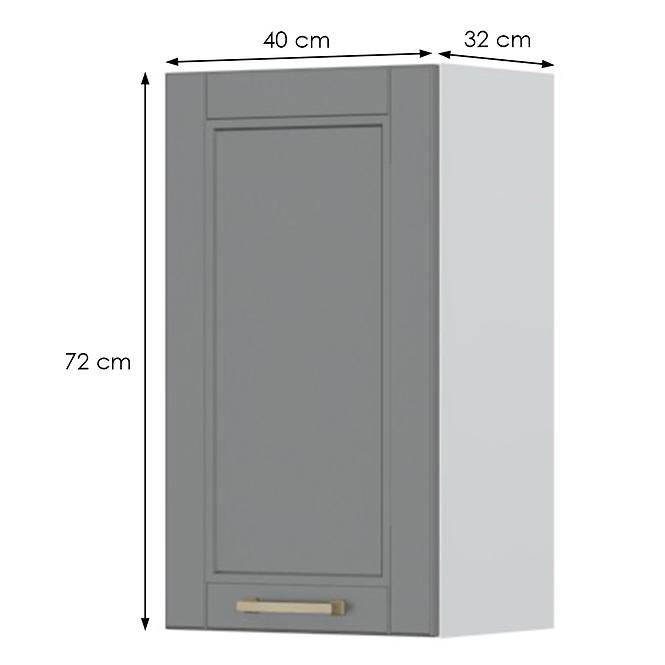 Kuchynská skrinka Tara V7-40-1k/4 graphite mat