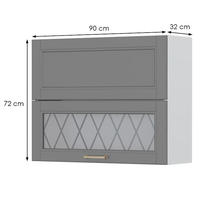 Kuchynská skrinka Tara V7-90-1k1sp/4 graphite mat