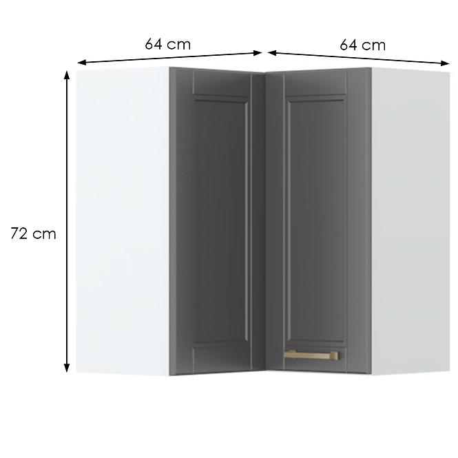 Kuchynská skrinka Tara V7-Ug-2k/4 graphite mat