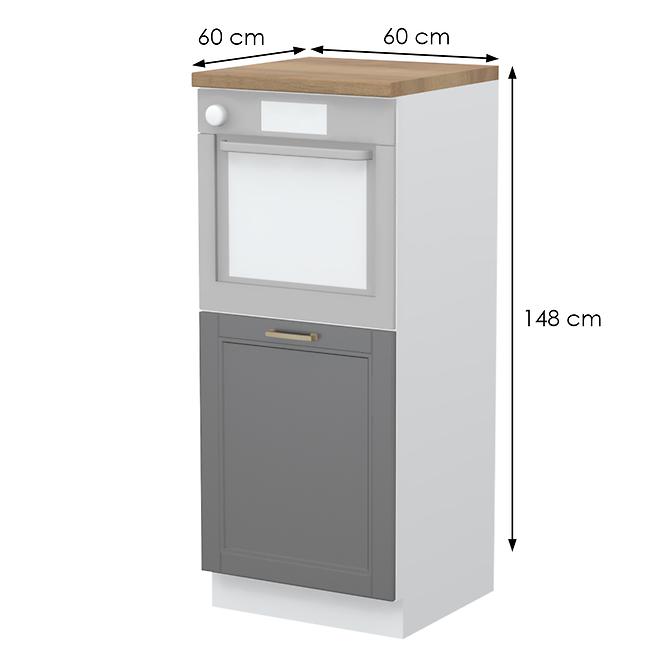 Kuchynská skrinka Tara K14-60-1kr/4 graphite mat