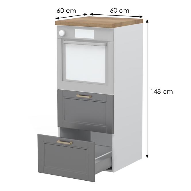 Kuchynská skrinka Tara K14-60-2mb/4 graphite mat