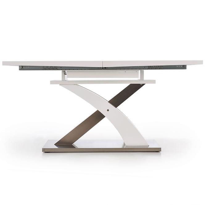 Rozkladací stôl Sandor 160/220x90cm Mdf/Oceľ – Biely