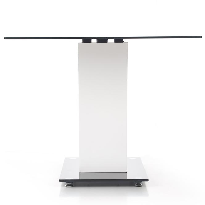 Stôl Vesper 160 Sklo/Mdf – Čierna/Biely