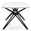 Stôl Pascal 160 Mdf/Oceľ – Biely/Čierna,2