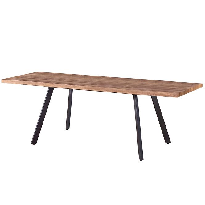 Rozkladací stôl Berlin 140/180x85cm Mdf/Oceľ – Orech Med/Čierna